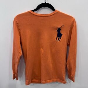 Polo Ralph Lauren Orange Long Sleeve Shirt with Large pony